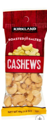 Kirkland Signature Snacking Cashews, 1 Bag 1.6 oz