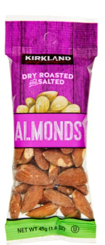 Kirkland Signature Snacking Almonds, 1 Bag 1.6 oz