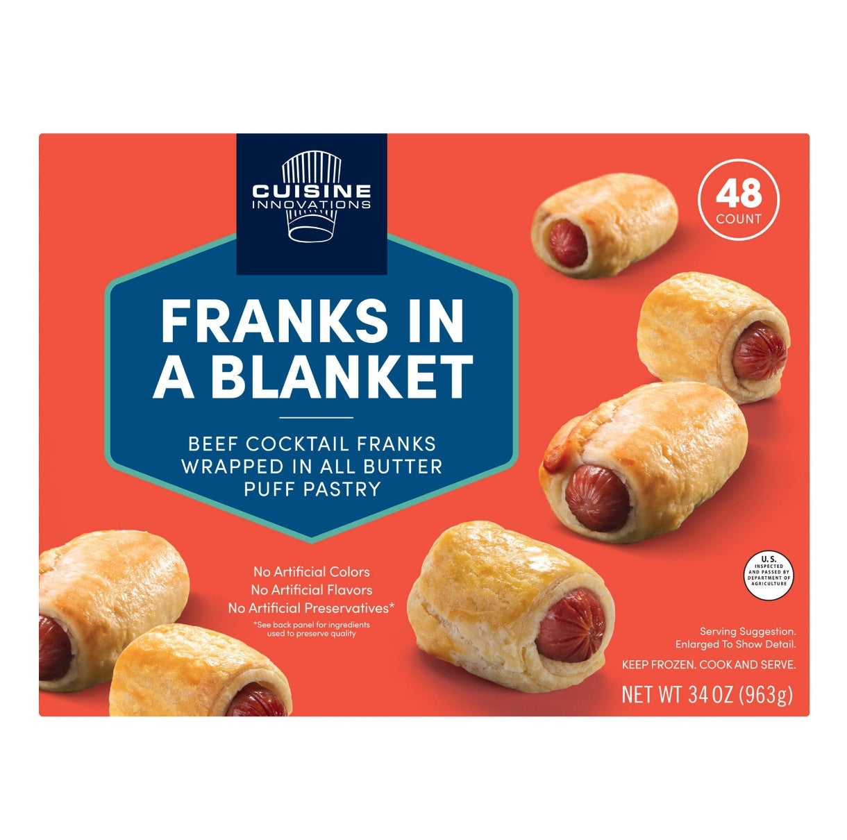 Cuisine Innovations Franks in a Blanket, 48-count