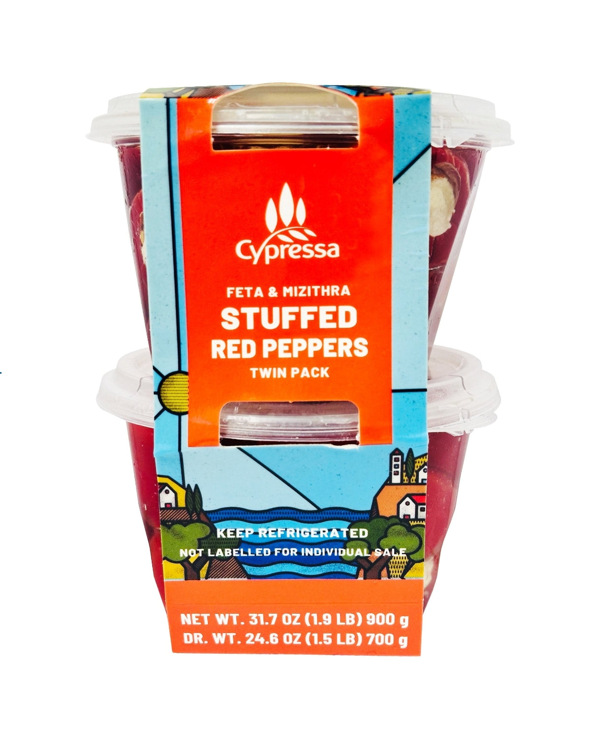Cypressa Feta Stuffed Peppers, 15.9 oz, 2-count
