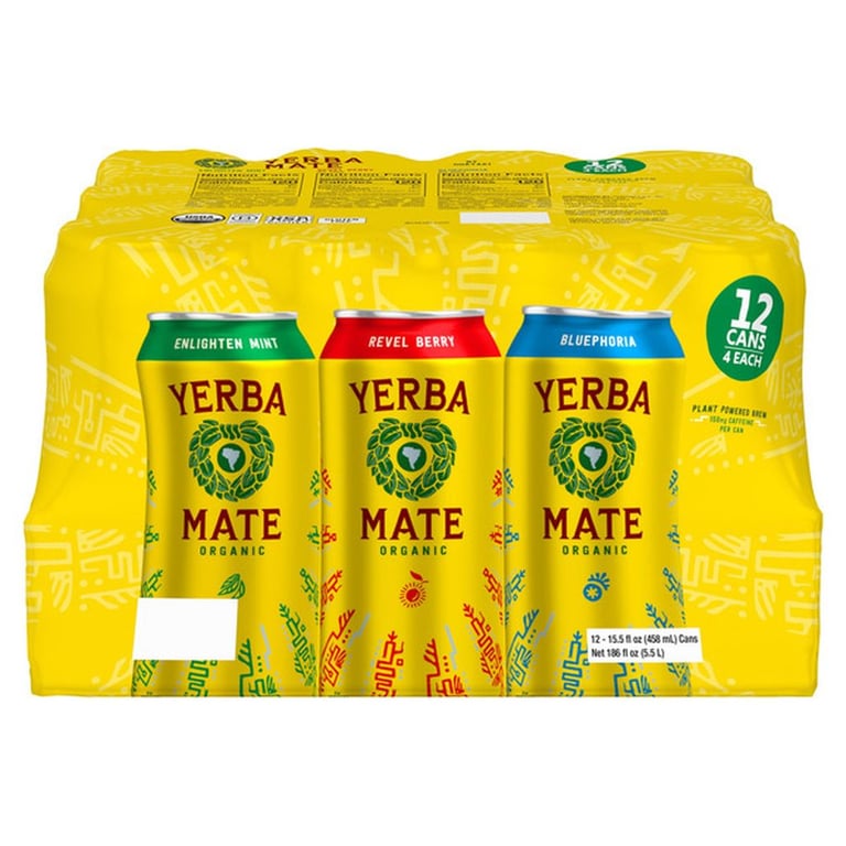 Organic Guayaki Yerba Mate Variety, 15.5oz each , 12-count