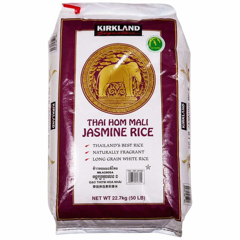Kirkland Signature Thai Hom Mali Jasmine Rice, 50 lbs
