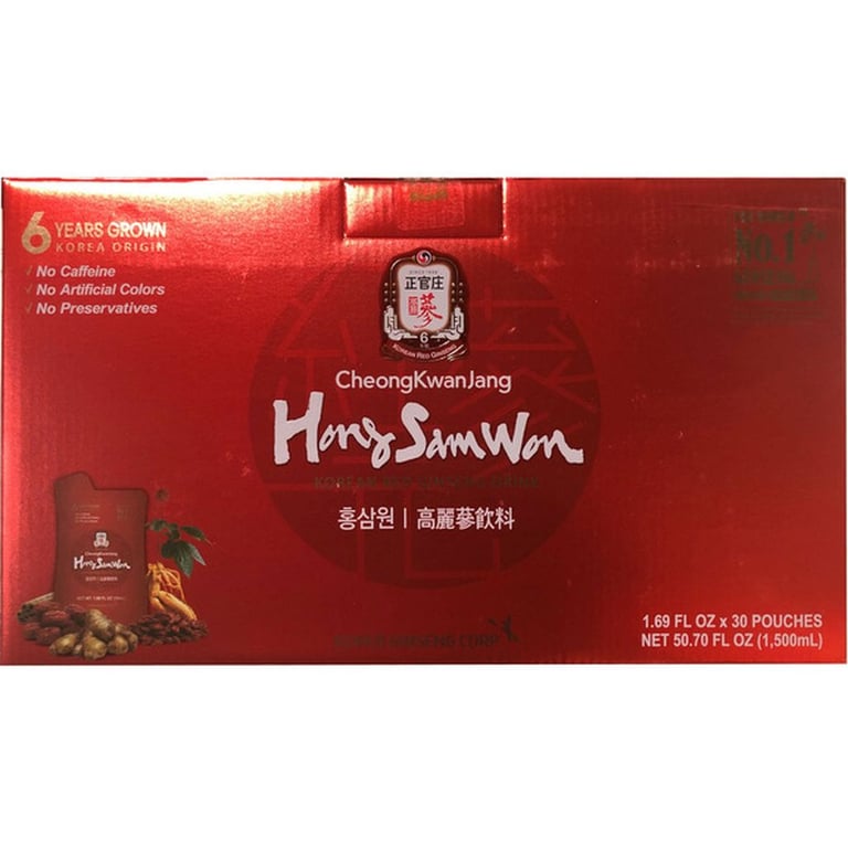 Hong Sam Won Red Ginseng Drink, 1.69 fl oz, 30-count