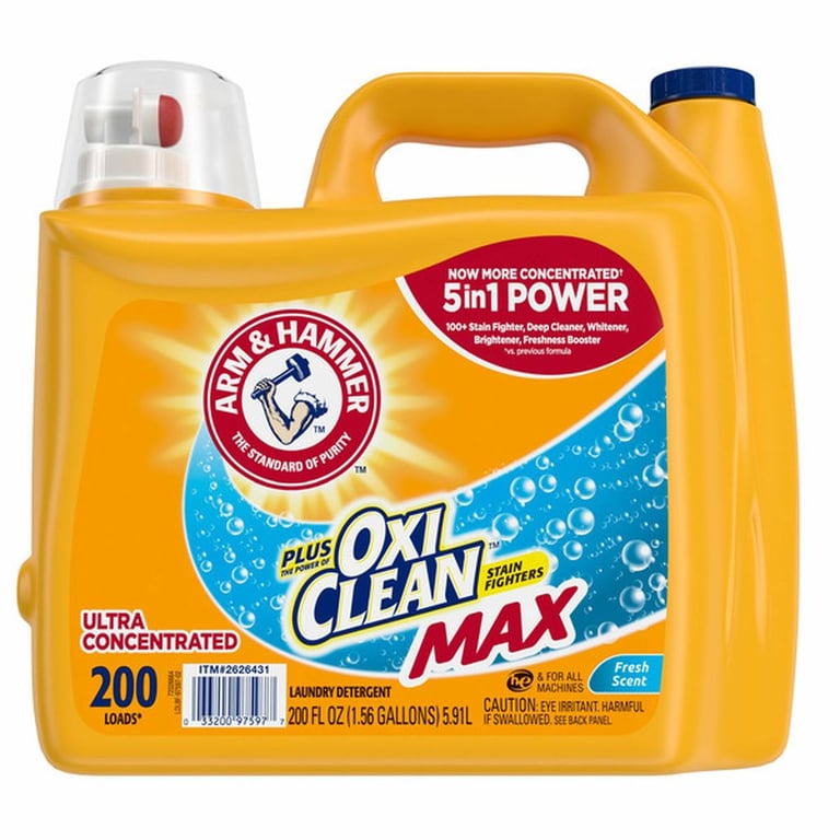 Arm & Hammer Plus OxiClean Max HE 200 Loads, 200 ounces