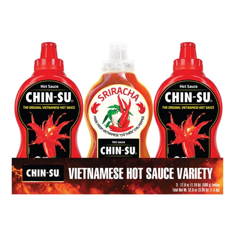 Chin-Su Vietnamese Hot Sauce Variety, 17.6 oz, 3-count