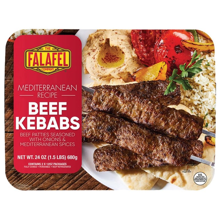 The Falafel Company Beef Kebabs, 24 oz