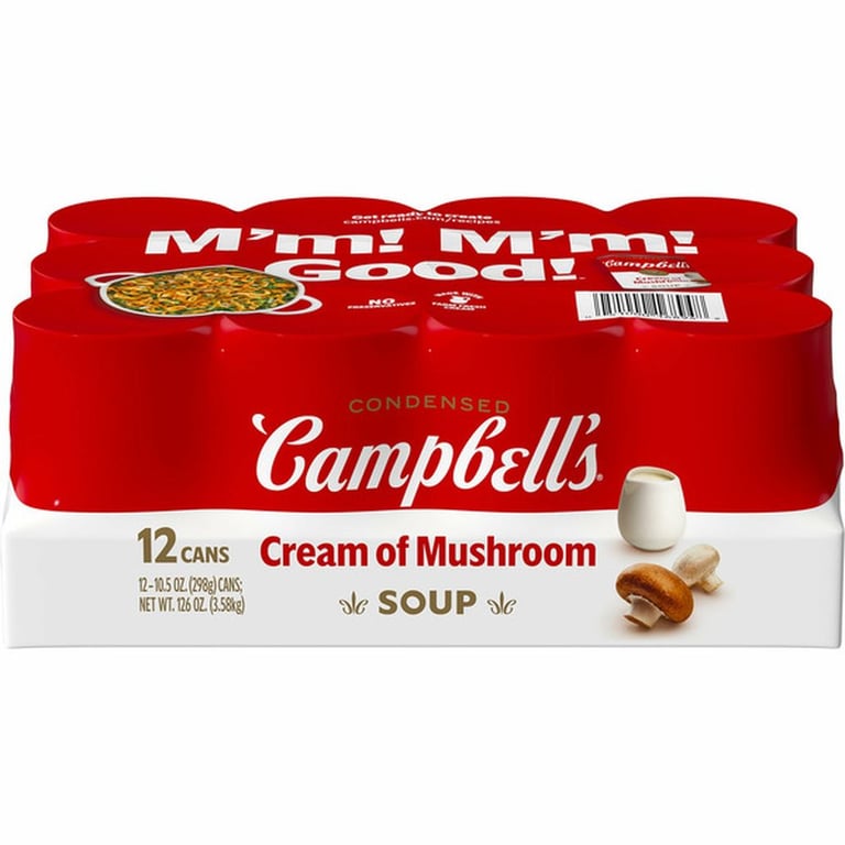 Campbell's, Cream of Mushroom Soup, 10.5 fl oz, 12-Count