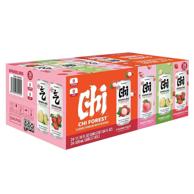 Chi Forrest Flavored Sparkling Water Beverage Variety, 11.16 fl oz, 24-count