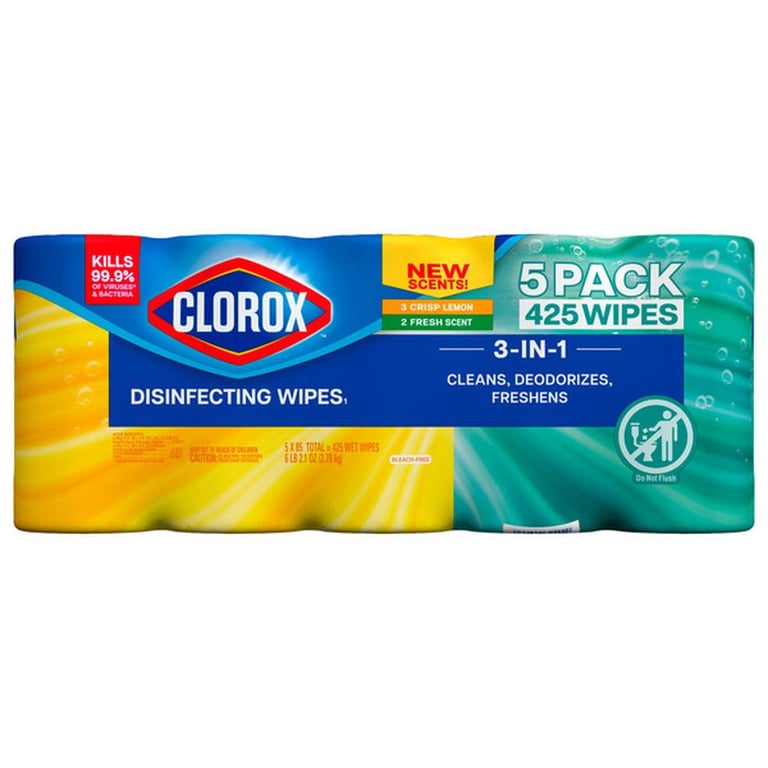 Clorox Disinfecting Wipes, 85-count, 5-pack