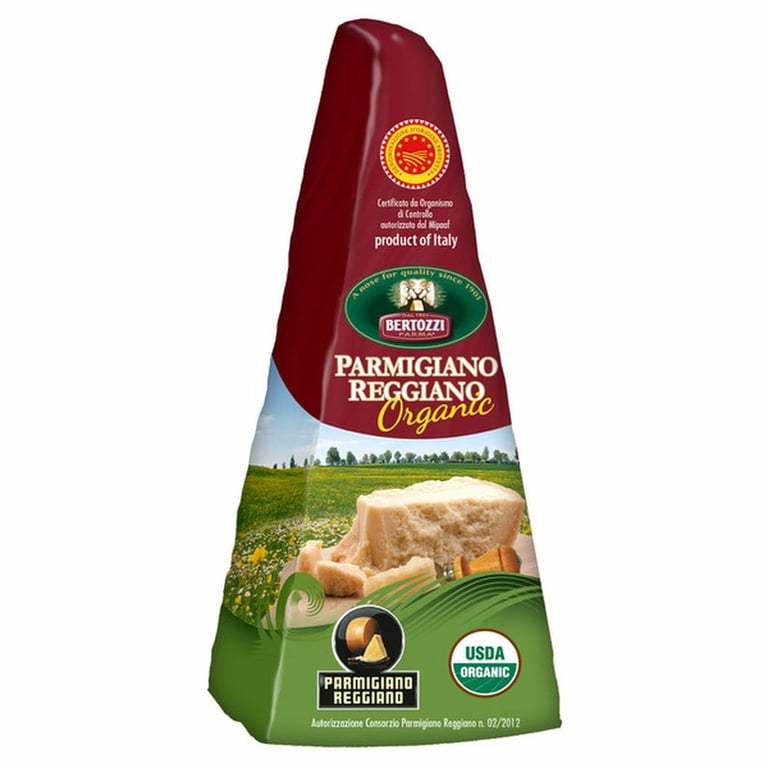 Organic Bertozzi Parmigiano Reggiano Wedge, 0.66 lb