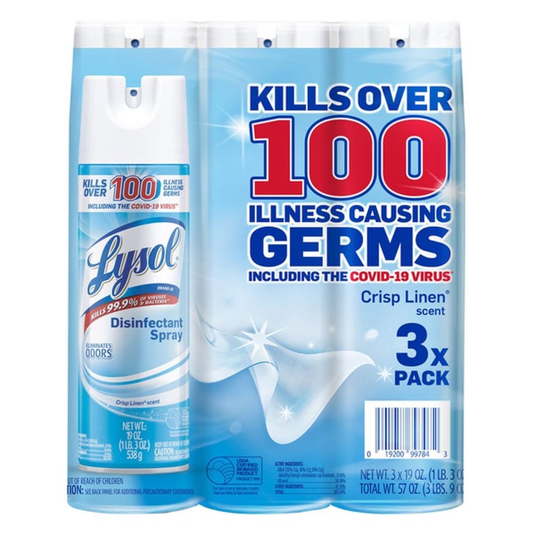 Lysol Disinfectant Spray, 19 oz, 3-count