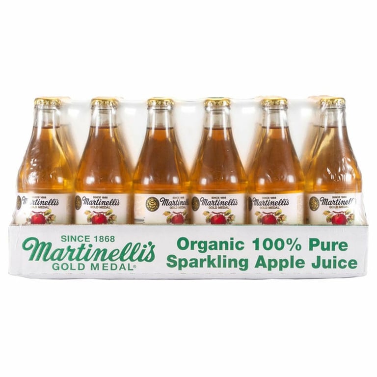 Martinelli's Organic Sparkling Juice, Apple, 10 fl oz, 24-count