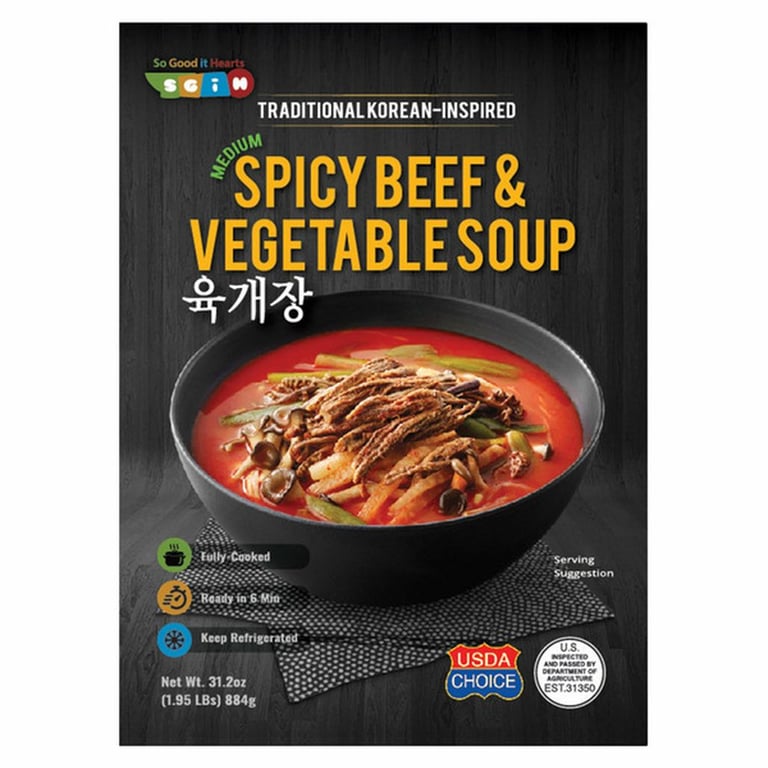 So Good It Hearts Spicy Beef & Vegetable Soup, 1.95 lbs
