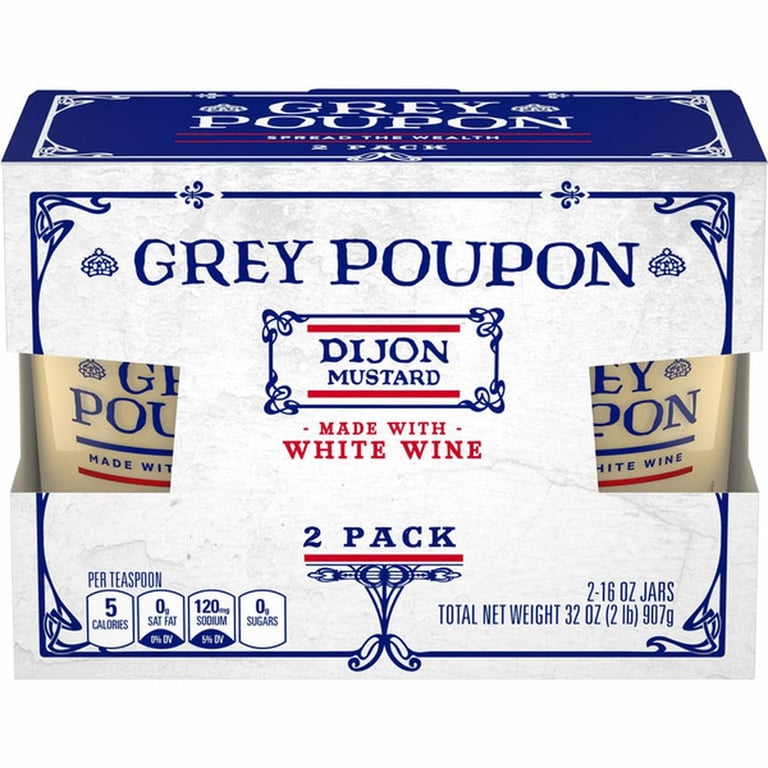 Grey Poupon Dijon Mustard, 16 oz, 2-count