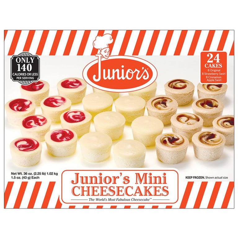 Junior's Mini Cheesecakes, Variety Pack, 36 ounces, 24-count