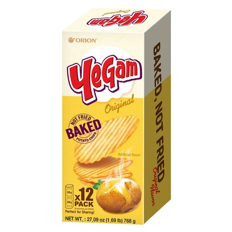 Orion YeGam Baked Potato Chips, Original, 2.26 oz, 12-count