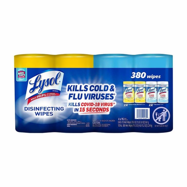 Lysol Disinfecting Wipes, 95-count each, 4-pack