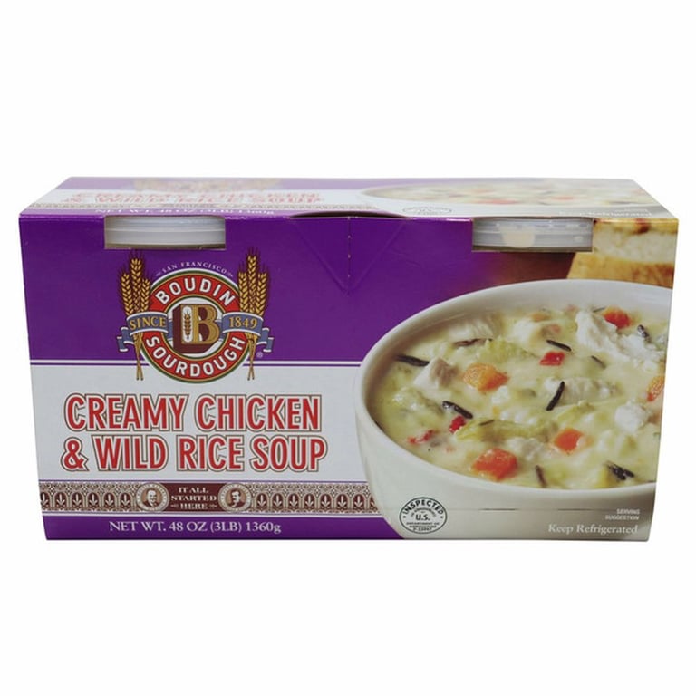 Boudin Creamy Chicken & Wild Rice Soup, 24 oz, 2-count