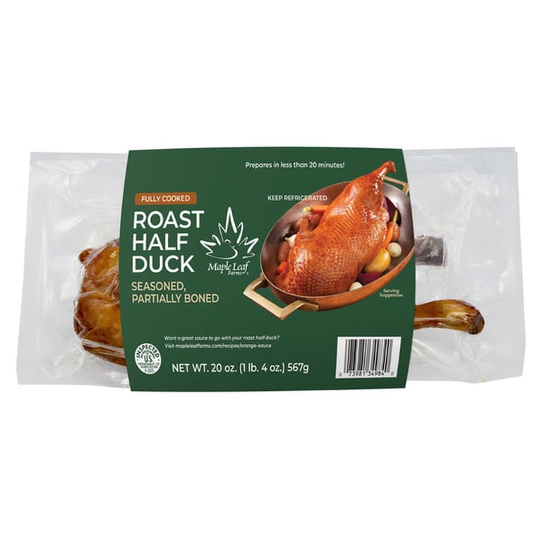 Maple Leaf Farms Roasted 1/2 Duck, 10 oz, 2-count