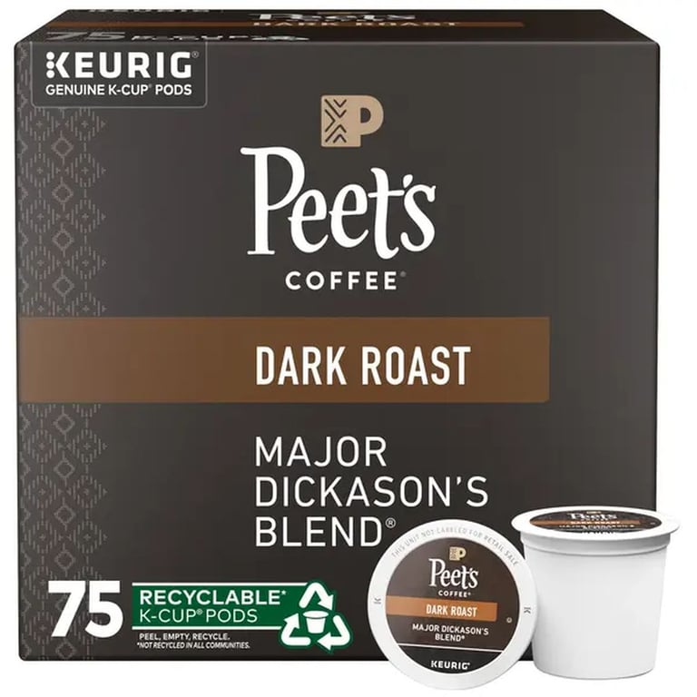 Peet's Coffee Major Dickason’s Blend K-Cup Coffee Pods, 75-count