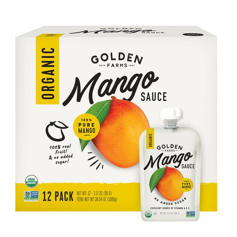 Organic Mango Sauce, 3.17 oz, 12-count