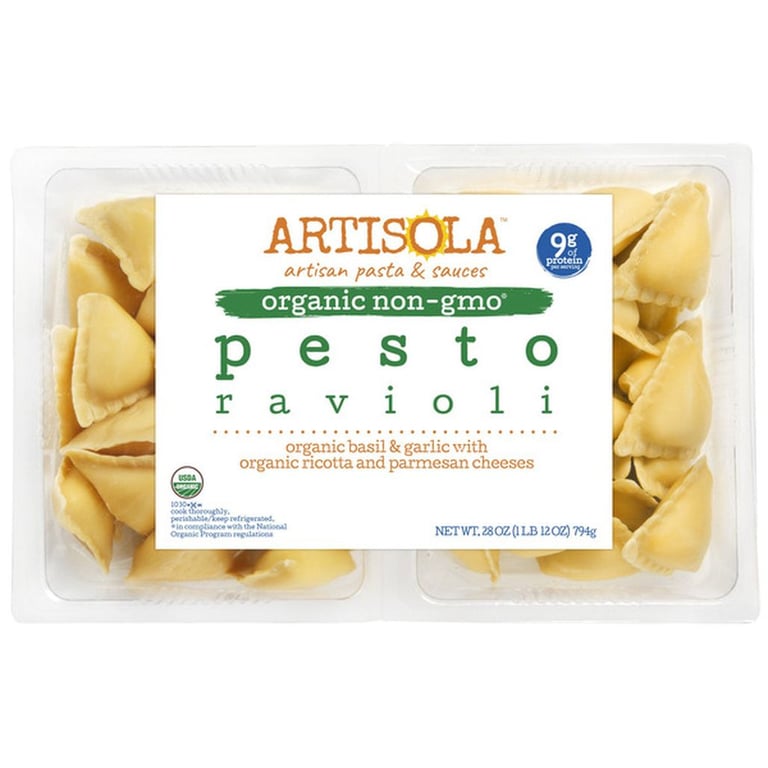 Organic Artisola Pesto Ravioli, 14 oz each , 2-count