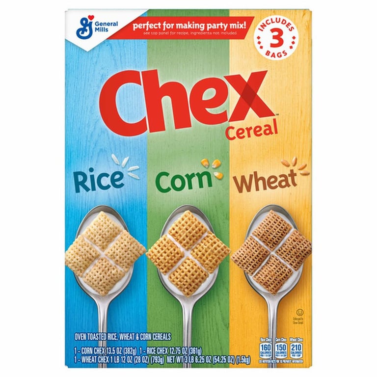 Chex Rice, Wheat and Corn Cereal, 54.2 oz