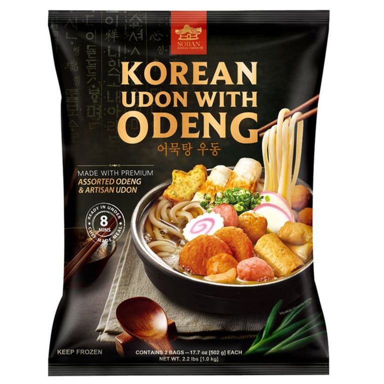 Soban Korean Udon with Odeng, 17.7 oz, 2-count