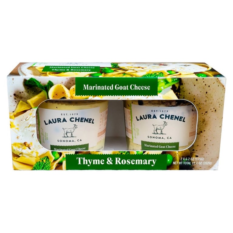 Laura Chenel's Marinated Goat Cheese, Thyme & Rosemary, 6.2 oz, 2-count