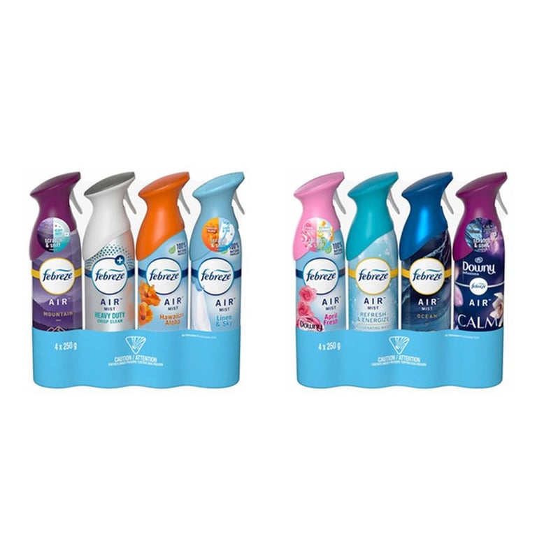 Febreze Air Refresher, Variety Pack, 8.8 oz, 4-count, Assorted Scents
