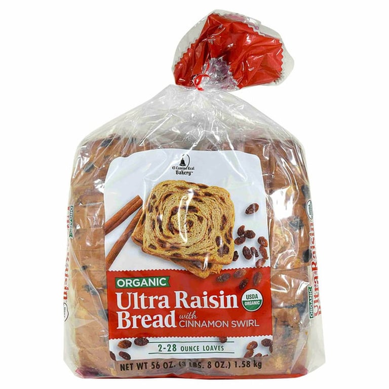 Organic El Camino Real Cinnamon Raisin Bread, 28 oz each , 2 count