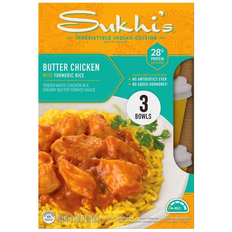 Butter Chicken w/ Turmeric Rice Lunch & Dinner Bowl Meals