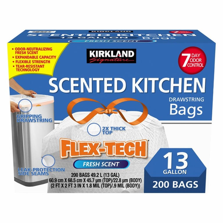 Kirkland Signature 13-Gallon Scented Bags, 200-count