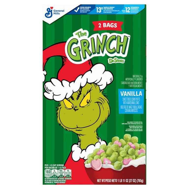 General Mills The Grinch Dr. Suess Cereal, 27 oz