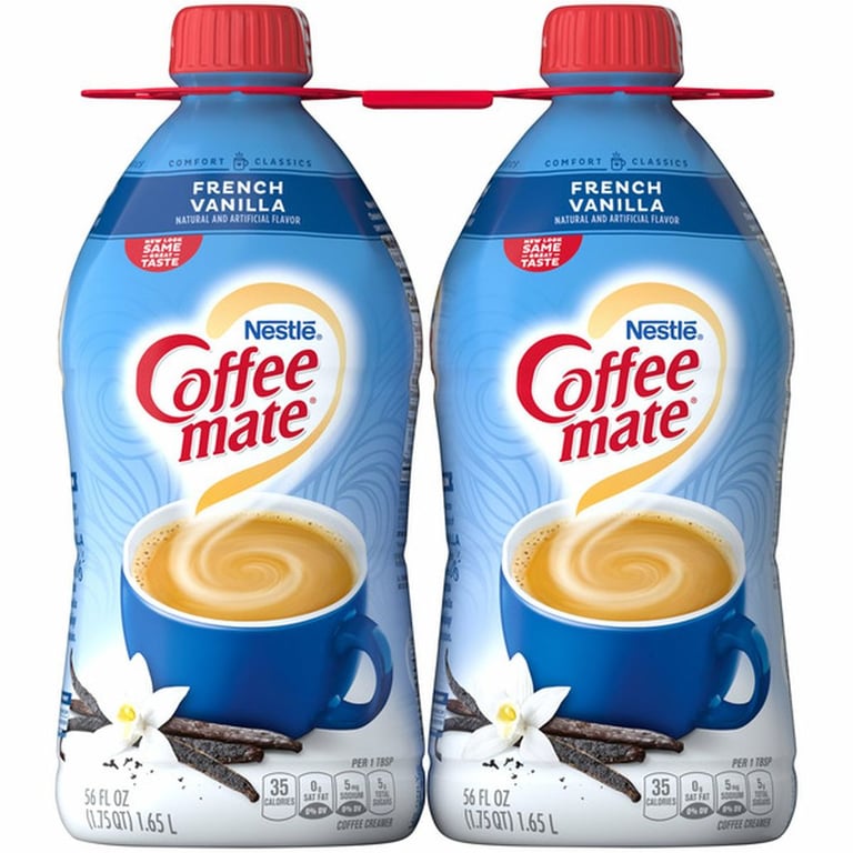 Coffee-Mate French Vanilla Coffee Creamer, 56 fl ounce, 2-count