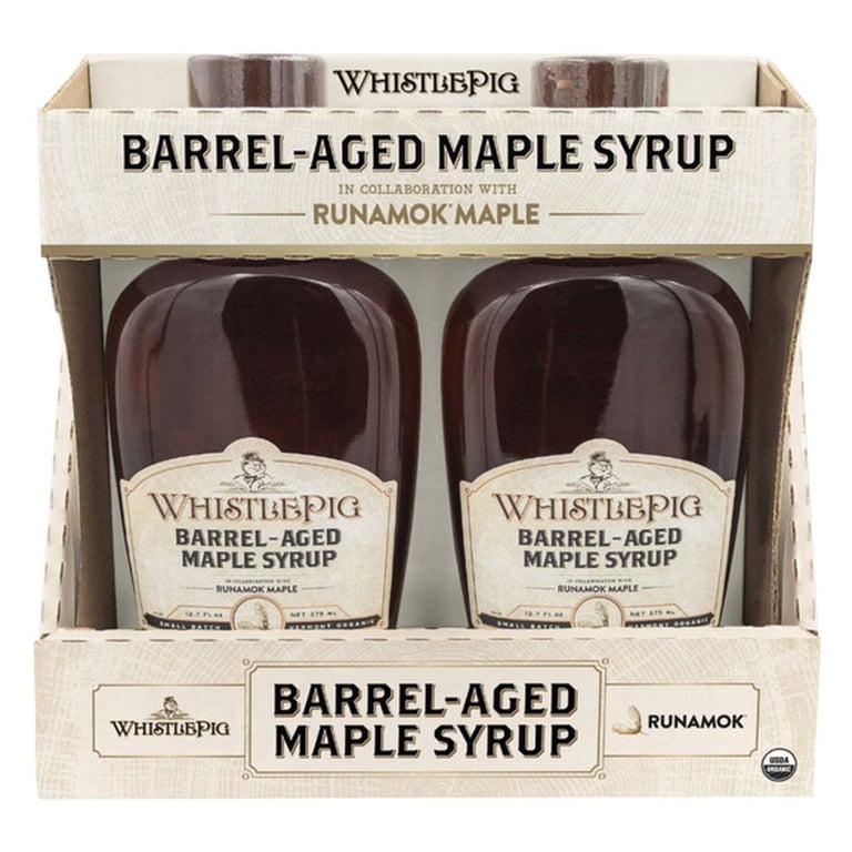 Organic Whistle Pig Barrel-Aged Maple Syrup, 12.7 fl oz, 2-count