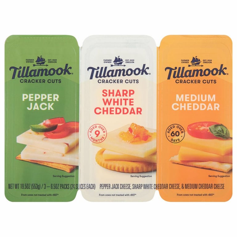 Tillamook Cracker Cut Tray, 19.5 oz