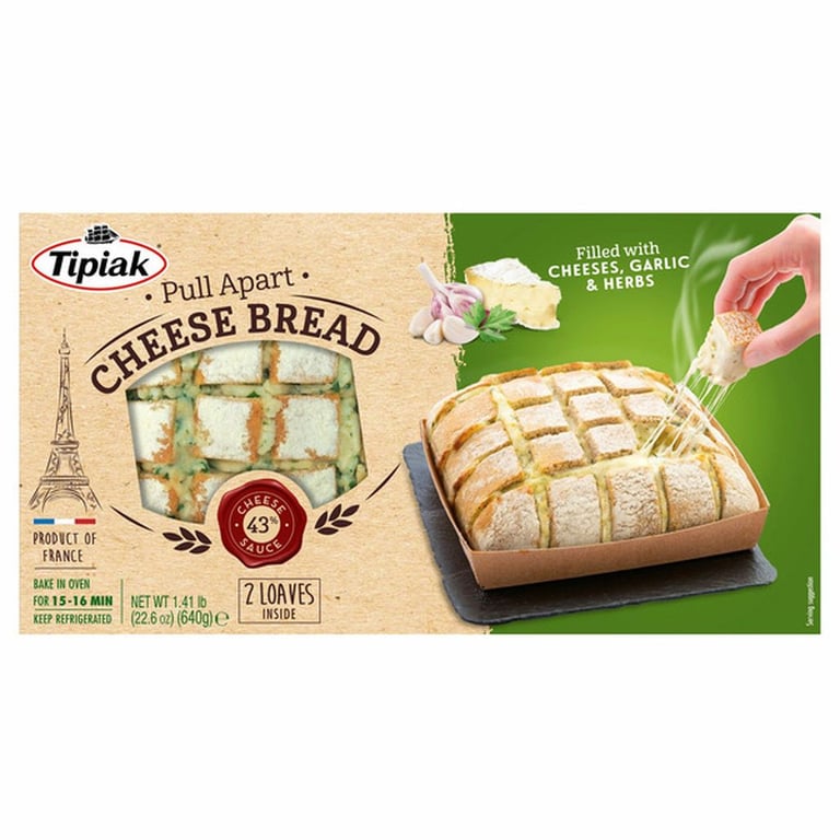 Tipiak Pull Apart Cheese Bread, 22.6 oz