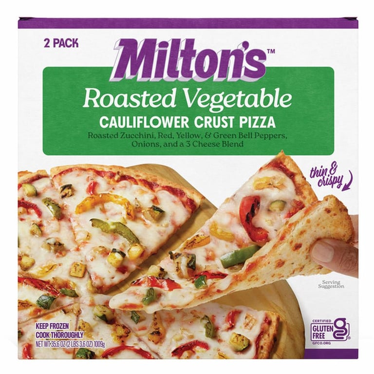 Milton's Cauliflower Crust Pizza, Roasted Vegetable, 35.6 oz, 2-count