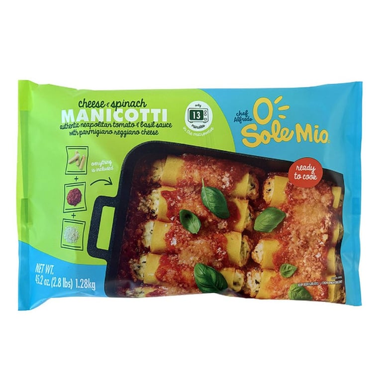 O Sole Mio Cheese & Spinach Manicotti, 45.2 oz