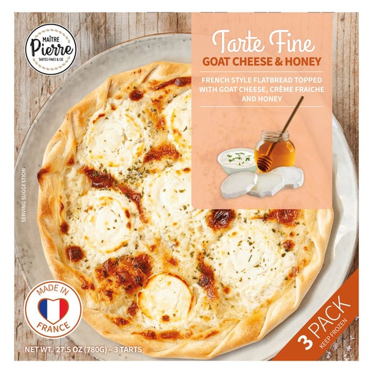 Maitre Pierre Goat Cheese Honey Tart, 27.5 oz, 3-count