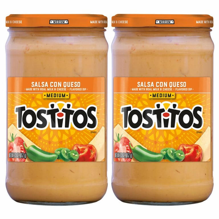 Frito Lay Tostitos Salsa Con Queso Dip, 23 oz, 2-count