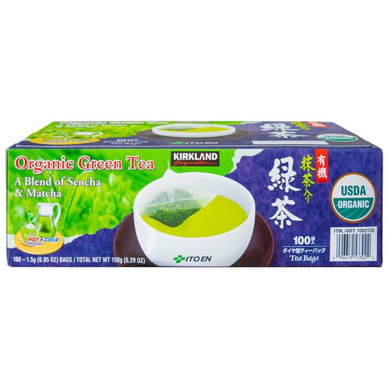 Kirkland Signature Organic Green Tea, 1.5 g, 100-count
