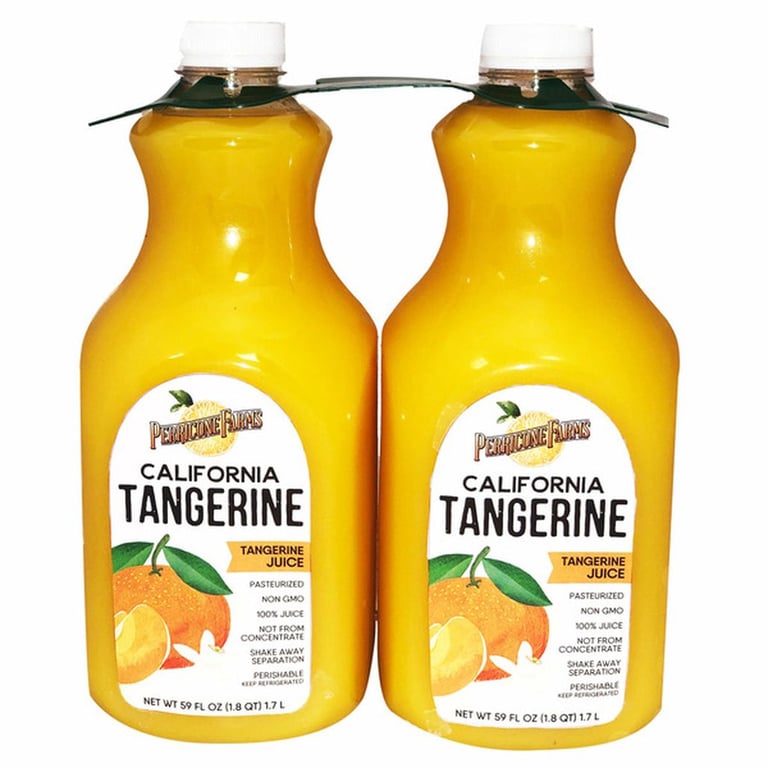 Perricone Farms Tangerine Juice, 59 fl oz, 2-count