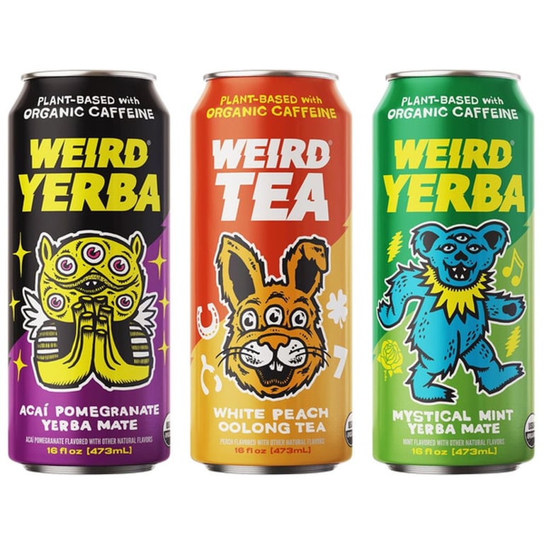 Drink Weird Yerba and Tea, Variety Pack, 16 fl oz, 12-count