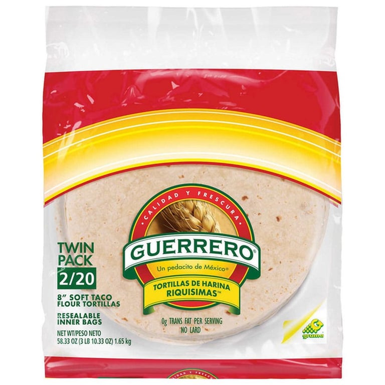 Guerrero 8" Flour Tortillas, 40-count , 58.33 ounces
