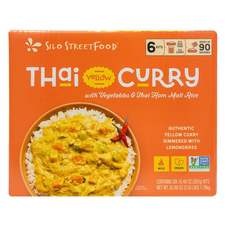 Silo Street Food Thai Yellow Curry & Rice, 10.48 oz, 6-count