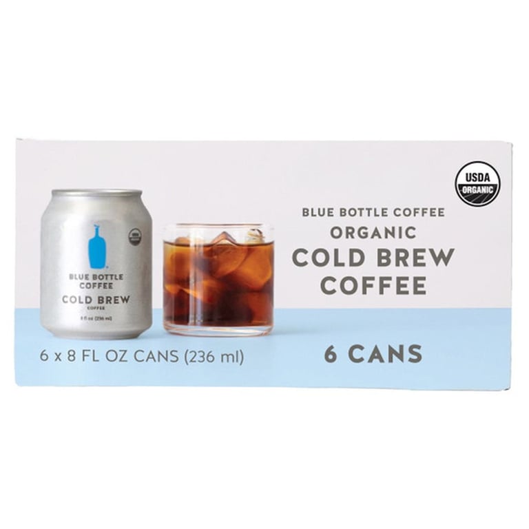 Blue Bottle Coffee Organic Cold Brew Coffee, 8 fl oz, 6-count