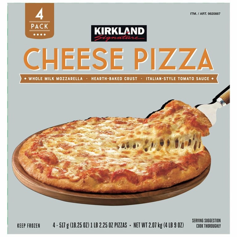 Kirkland Signature Cheese Pizza, 18.25 oz, 4-count