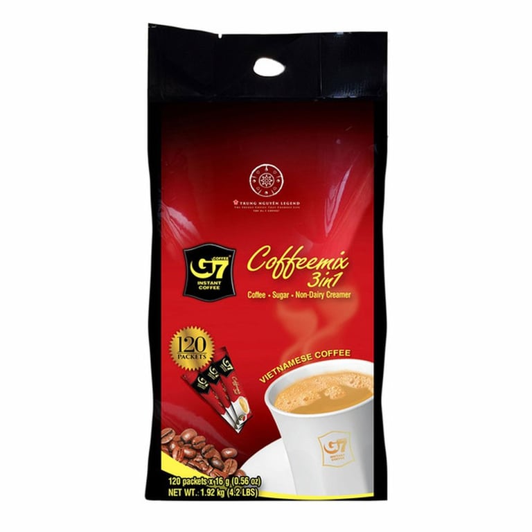 G7 3 in 1 Instant Coffee, .56 oz, 120-count